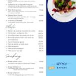 Menu La baguette française Casablanca